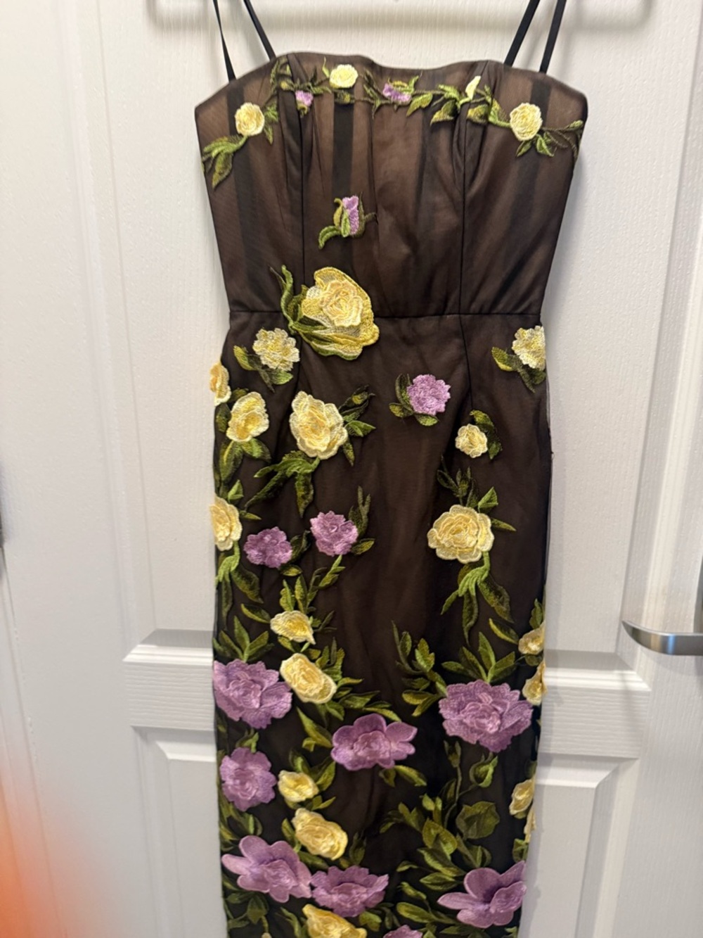 Helsi Gemma Sleeveless 3D Floral Midi Dress Size in 	
black/yellow  XS NWT - Picture 8 of 8